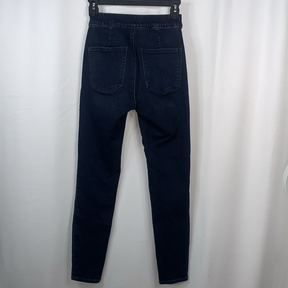 Express High Waisted Super-Soft Knit Dark Wash Pull On Skinny Jean- S- NWT - Picture 8 of 14
